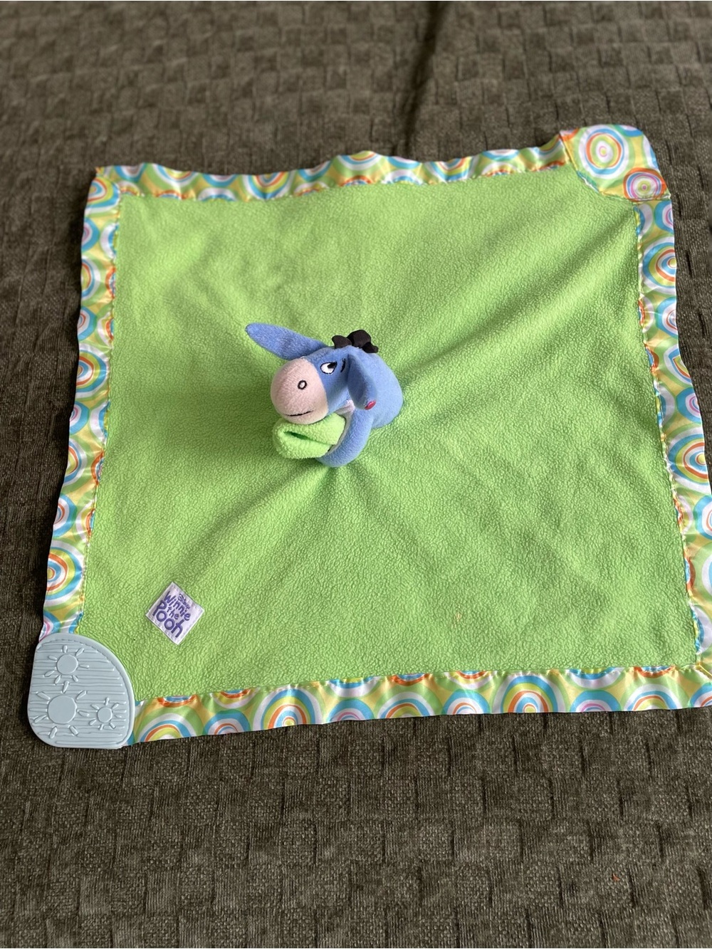 Eeyore Green Plush Comfort Lovey Blanket for Kids